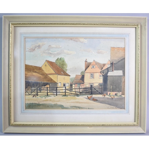 151 - A Framed Watercolour, Harleyford Manor Farm, Marlow, 1944, by Norman Westwood, 33x24cms