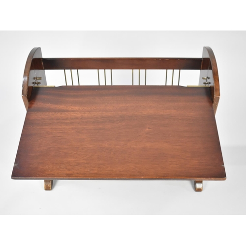 159 - A Mid 20th Century Two Division Magazine Rack, 48.5cms Wide