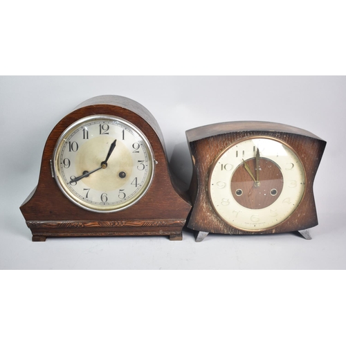 182 - Two Mid 20th Century Mantel Clocks