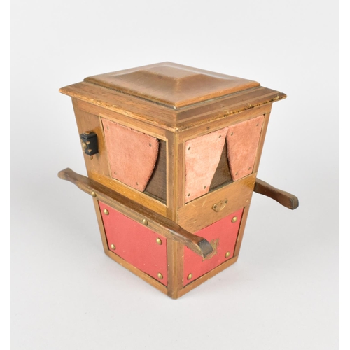 2 - A Continental Novelty Music Box in the Form of a Palanquin or Sedan Chair, Lift Hinged Lid to Play S... 