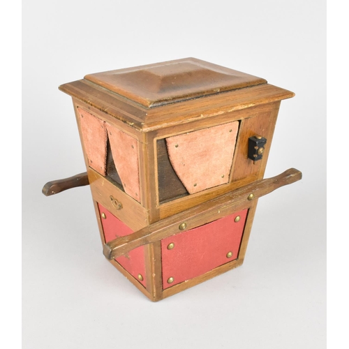 2 - A Continental Novelty Music Box in the Form of a Palanquin or Sedan Chair, Lift Hinged Lid to Play S... 