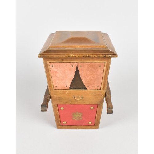 2 - A Continental Novelty Music Box in the Form of a Palanquin or Sedan Chair, Lift Hinged Lid to Play S... 