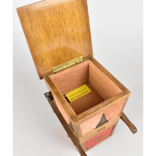 2 - A Continental Novelty Music Box in the Form of a Palanquin or Sedan Chair, Lift Hinged Lid to Play S... 