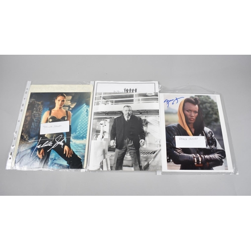 206 - A Collection of Two Autographed James Bond Photographs comprising Talisa Salen and Grace Jones toget... 