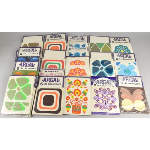 219 - A Collection of Vintage Arcal Decorative Tile Decals