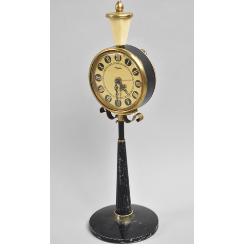 22 - A 1950s Novelty Alarm Clock in the Form of a Lamp Post, Clockwork Movement, 20cms High