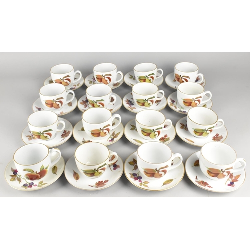 310 - A Royal Worcester Evesham Tea Set to Comprise Sixteen Cups and Saucers