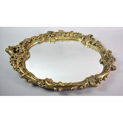 321 - A Late 20th Century Ornate Gilt Framed Oval Wall, 61x45cm