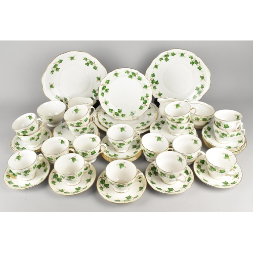 328 - A Large Colclough Ivy Pattern Tea Set Eighteen Cups, Eighteen Saucers, Thirteen Side Plates, Jugs, S... 