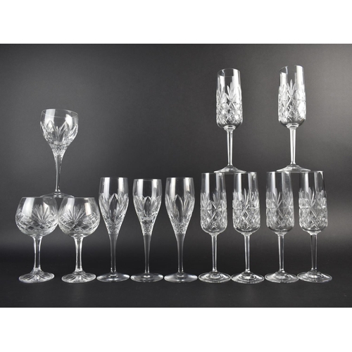 337 - A Collection of Cut Glass to Comprise Six Edinburgh Crystal Champagnes, Wines etc