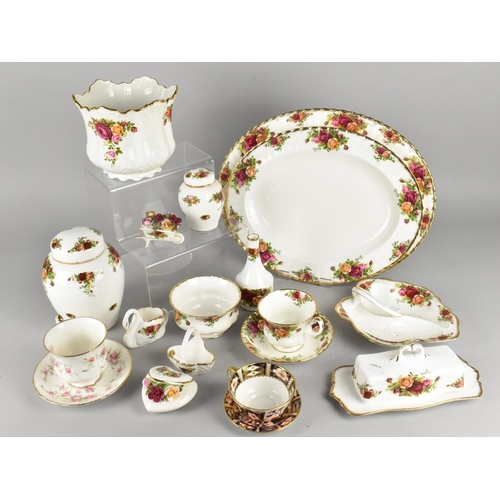 344 - A Collection of Various Royal Albert Country Roses and Other China to Comprise Platters, Tea Cup and... 