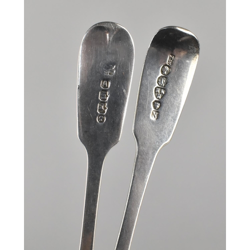 378 - Two Victorian Silver Spoons, Newcastle 1852 by TW and Edinburgh 1857, 37g