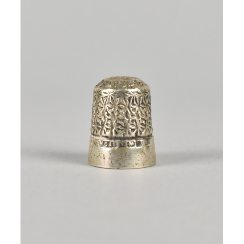 385 - A Silver Thimble by H C & S Ltd