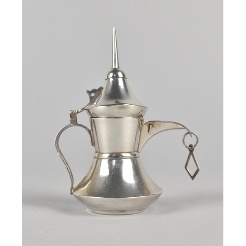 388 - A Miniature Silver Arabic Coffee Pot, 48g, 9.5cm high