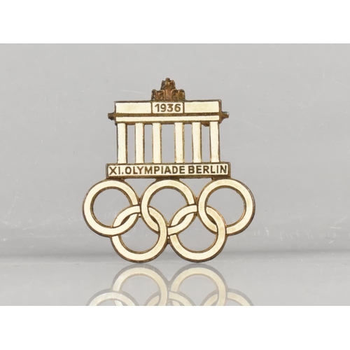 399 - A 1936 Berlin Olympics Visitors Enamel Badge, Inscribed 'Deschler Munchen Ges. Gesch' to Reverse, 3c... 