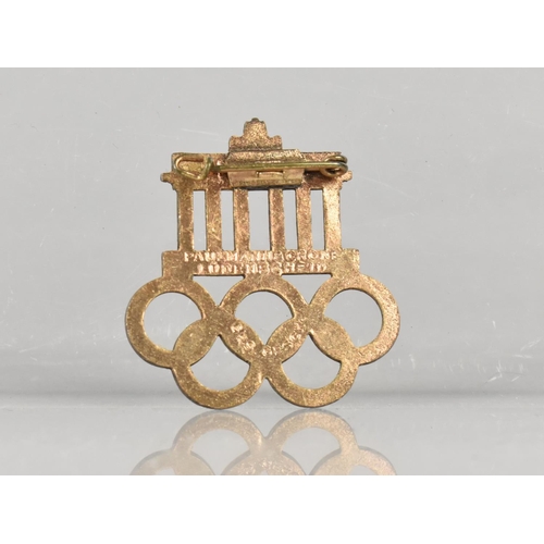 399 - A 1936 Berlin Olympics Visitors Enamel Badge, Inscribed 'Deschler Munchen Ges. Gesch' to Reverse, 3c... 