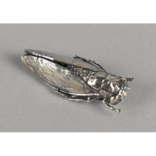 404 - A Novelty Brooch in the Form of a Bug, Stamped 'Sterling', 5cm long