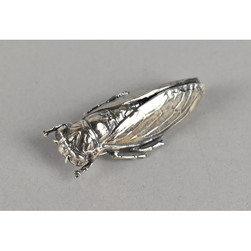 404 - A Novelty Brooch in the Form of a Bug, Stamped 'Sterling', 5cm long