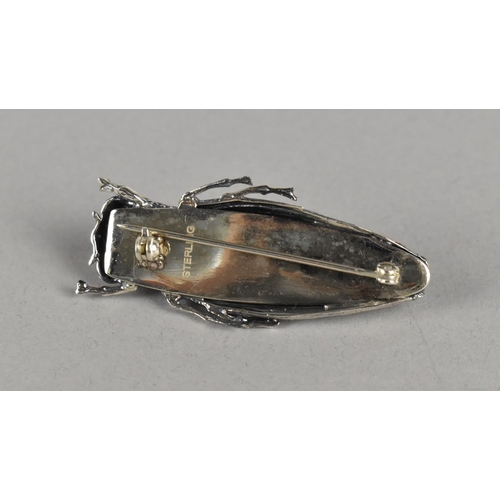 404 - A Novelty Brooch in the Form of a Bug, Stamped 'Sterling', 5cm long