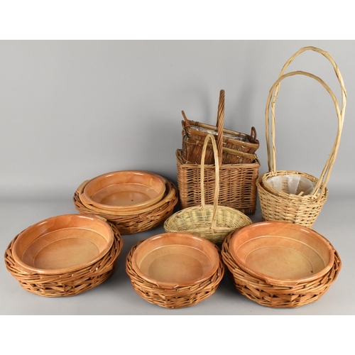 434 - A Collection of Various Wicker to Comprise Baskets, Stoneware Bowls etc