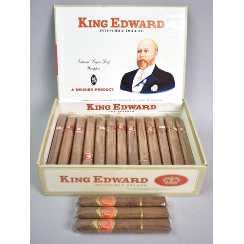 47 - A Box Containing Twenty Six King Edward Invincible Deluxe Cigars together with Three Henri Winterman... 