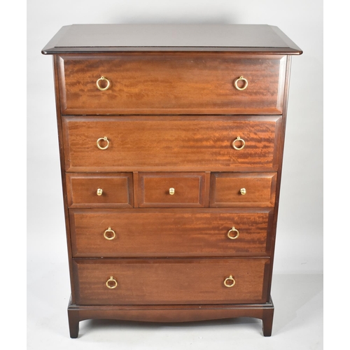 479 - A Stag Mahogany Chest of Four Long Drawer with Three Short Centre Drawers, 82cms Wide