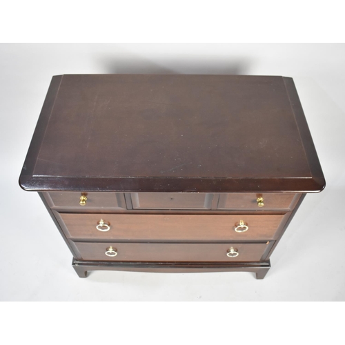 480 - A Stag Bedroom Chest of Three Short and Two Long Drawers, One Short Drawer Missing Brass Knob, 82cms... 