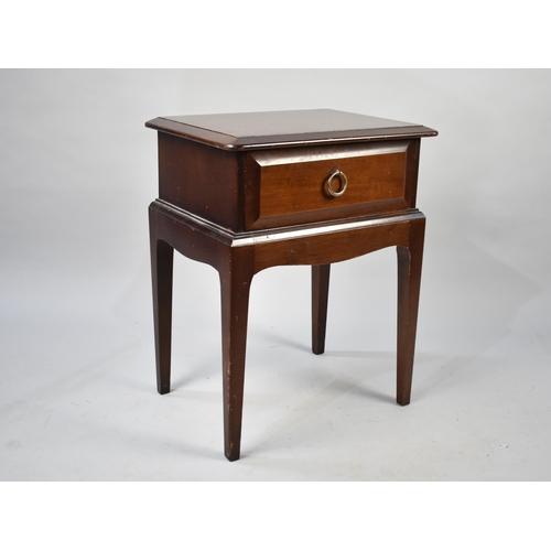 481 - A Stag Bedside Table with Single Drawer, 44cms Wide