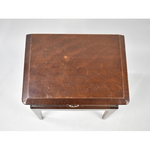 481 - A Stag Bedside Table with Single Drawer, 44cms Wide