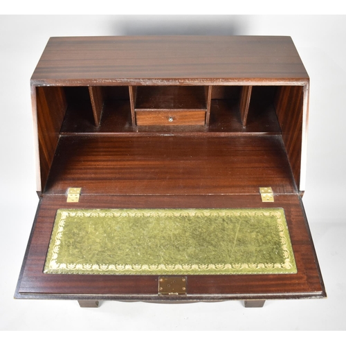 482 - A Mid 20th Century Mahogany Fall Front Bureau with Tooled Leather Writing Surface and Four Drawers t... 