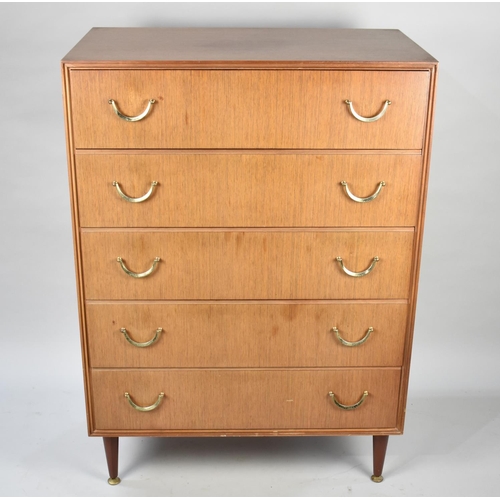 486 - A Mid 20th Century Meredew Five Drawer Bedroom Chest, 76cms Wide