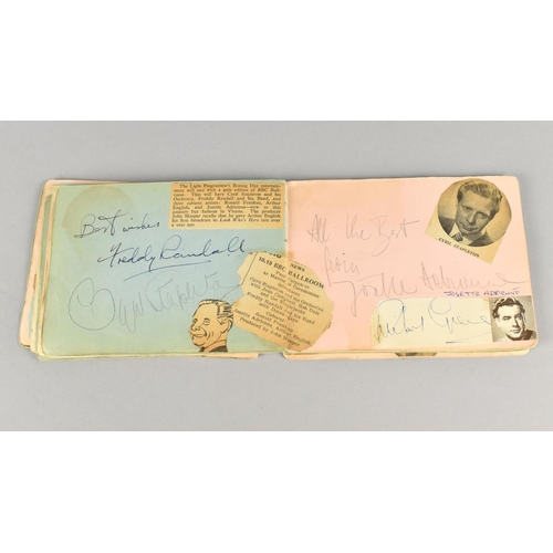 49 - A Mid 20th Century Autograph Book to include Richard Attenborough, Vivien Leigh, Wilfred Hyde White,... 