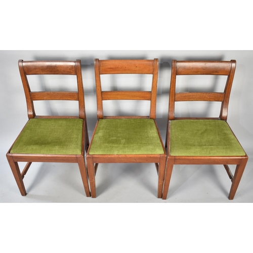 500 - A Set of Six Mahogany Framed Dining Chairs