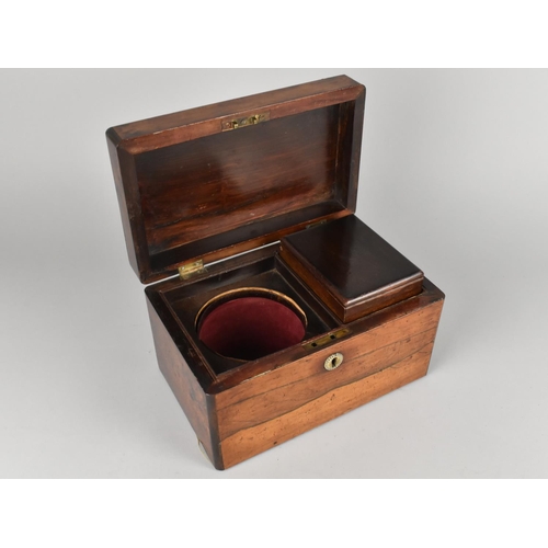 3 - A 19th Century Mahogany Tea Caddy With Hinged Lid To Fitted Interior Having One Removable Tea Box wi... 