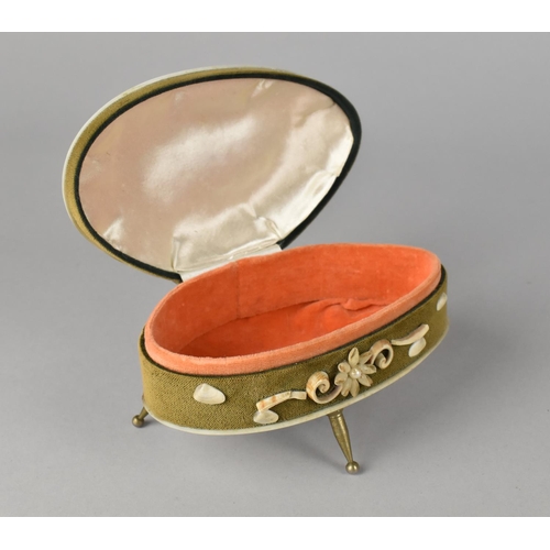 41 - A 1950's Novelty Dressing Table Jewellery Box, formed from a Clam Shell, 13cm Wide