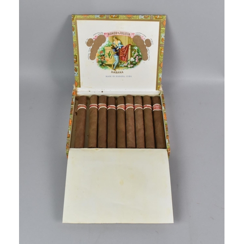 44 - A Box Containing Nine Romeo y Julieta Petit Coronas Cigars