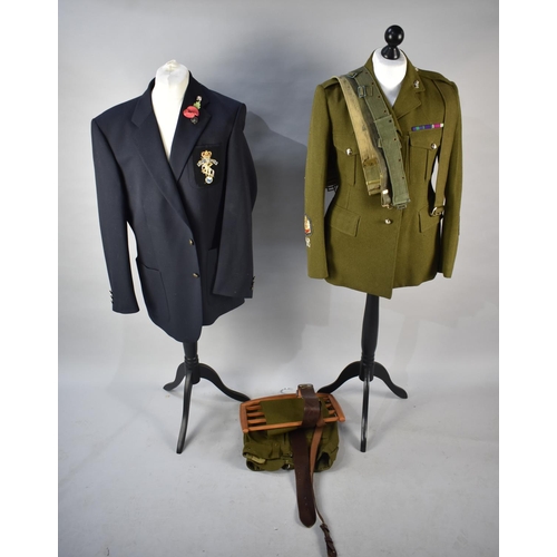 562 - A British Army Uniform with Canvas Belt and Blazer with REME Crest