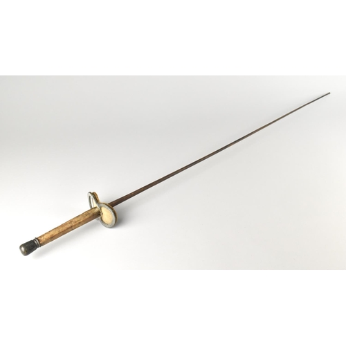 79 - A Vintage Fencing Epee with Wooden Handle