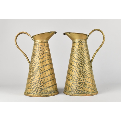 85 - A Pair of Vintage Brass Ewers, 29cm High