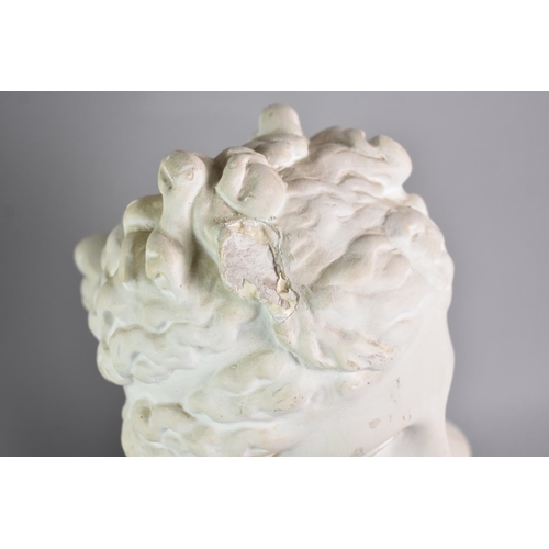 116 - A Cast Plaster Bust of Venus (AF), Corinthian Column Stand, Overall Height 98cms