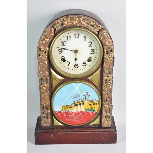 119 - An Early/Mid 20th Century Japanese Mantel Clock with Eight Day Movement, Complete with Pendulum and ... 