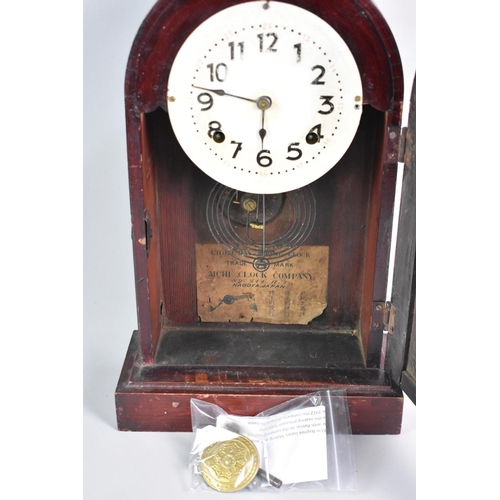 119 - An Early/Mid 20th Century Japanese Mantel Clock with Eight Day Movement, Complete with Pendulum and ... 