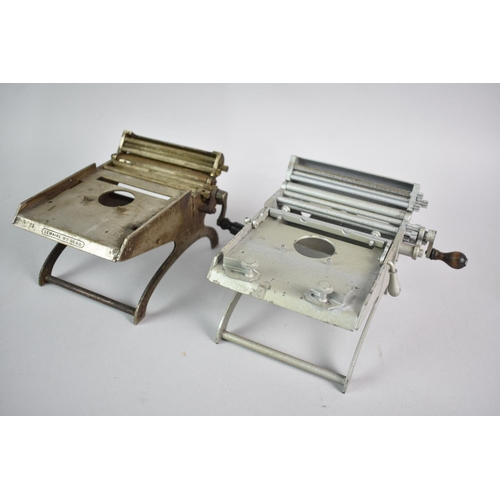 120 - A Pair of French Vintage Metal Cigarette Rolling Machines, 