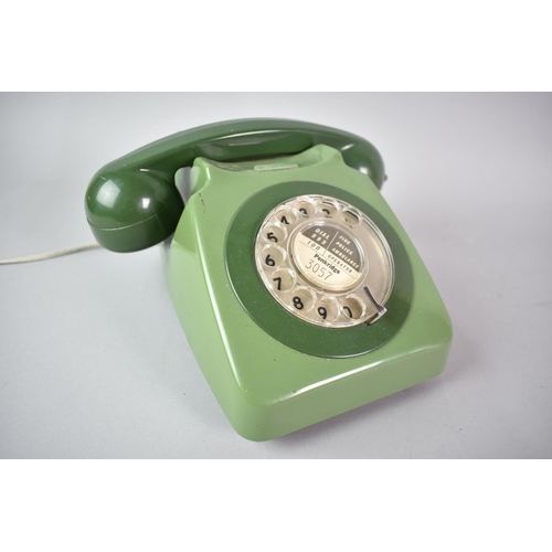 130 - A Mid 20th Century Green Two Tone Telephone