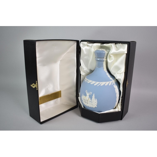 144 - A Boxed Wedgwood Jasperware Decanter for Glenfiddich 21 Year Old Whisky, Has Been Opened and Now Emp... 