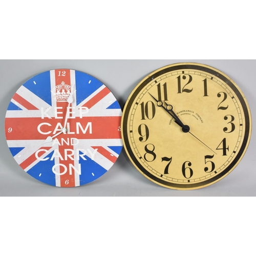 147 - Two Circular Wall Clocks with Battery Movements