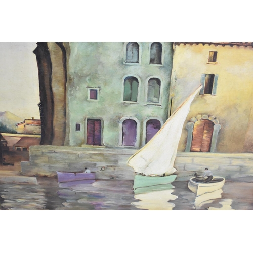 154 - A Framed Oil on Board, Venice Canal Scene, 45x59cms