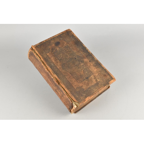 177 - An Early 19th Century Leather Bound Bible, Signed Richard Potts, October 1829, Condition issues