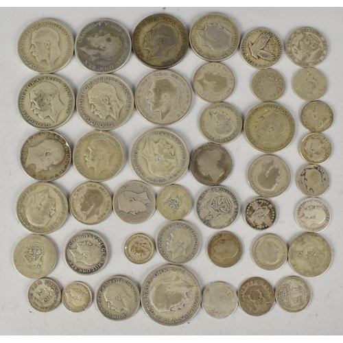 213 - A Collection of Various George V Silver Coinage, Victorian One Shilling Etc