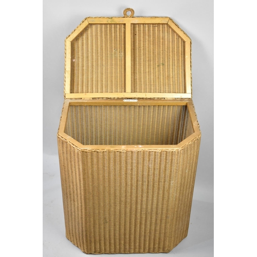 248 - A Gilt Lloyd Loom 'Lusty' Lift Top Linen Box, 49cms Wide and 53cms High